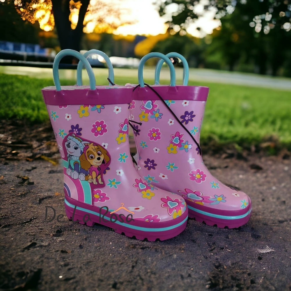 Paw Patrol Girls Rain Boots 5-6 NWT